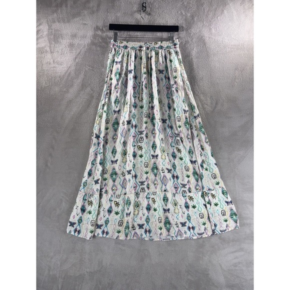 Zadig & Voltaire Dresses & Skirts - Zadig & Voltaire Joho Kilim Skirt Womens Size 38 White Graphic Print Boho